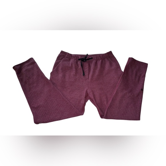 💫Lululemon Slim Jet Crop Pants Heathered Herringbone Berry Rumble Bordeaux Drama - Picture 6 of 7